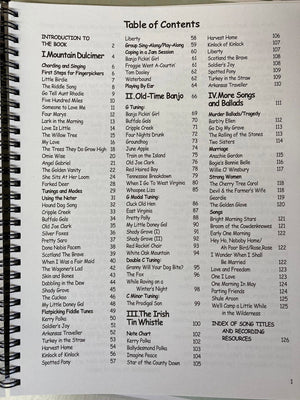 Image of the 130-page table of contents of "Song by Song Vol 1" by Aubrey Atwater, displaying chapter titles and page numbers on a white page.