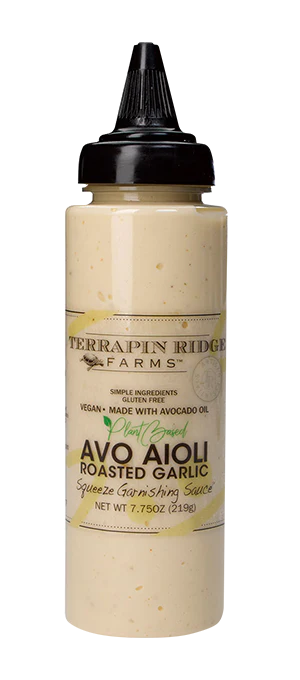 A Terrapin Ridge Roasted Garlic Avo Aioli Squeeze.
