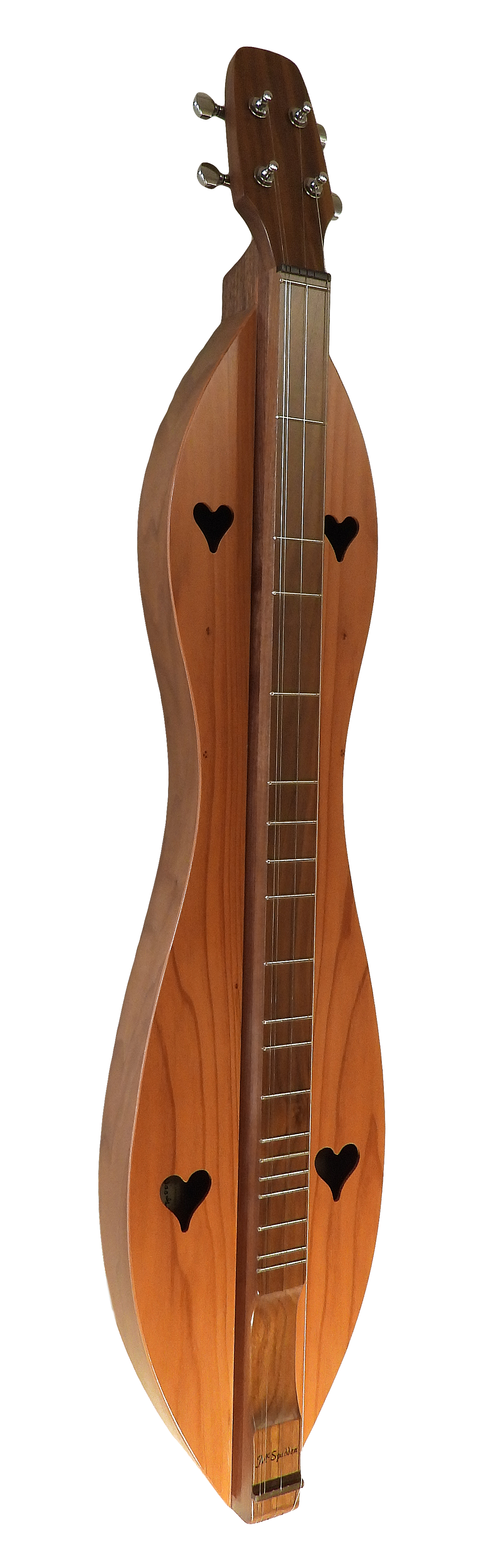 An acoustic 4 String, Flathead, Hourglass guitar with a Walnut back and Redwood Top, featuring a padded Navy nylon case for added protection (4FHWR).