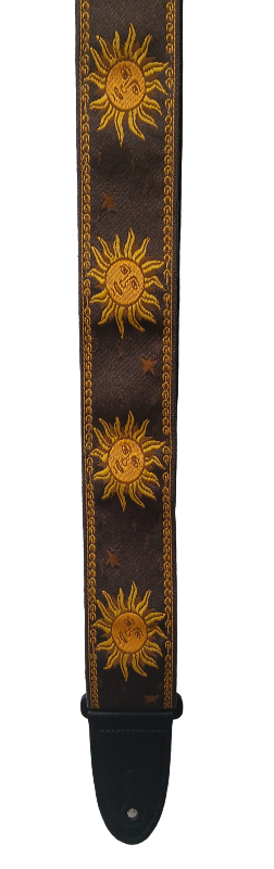 Brown Sun Guitar Strap