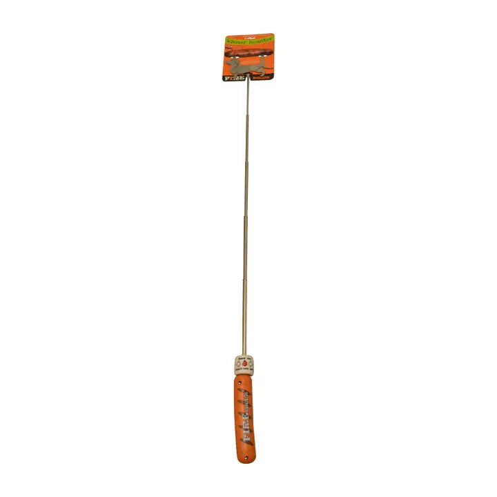 Animal Roaster grabber tool with long handle and claw, featuring orange accents and decorated with dinosaur motifs. Now designed with a stainless steel head for added durability.