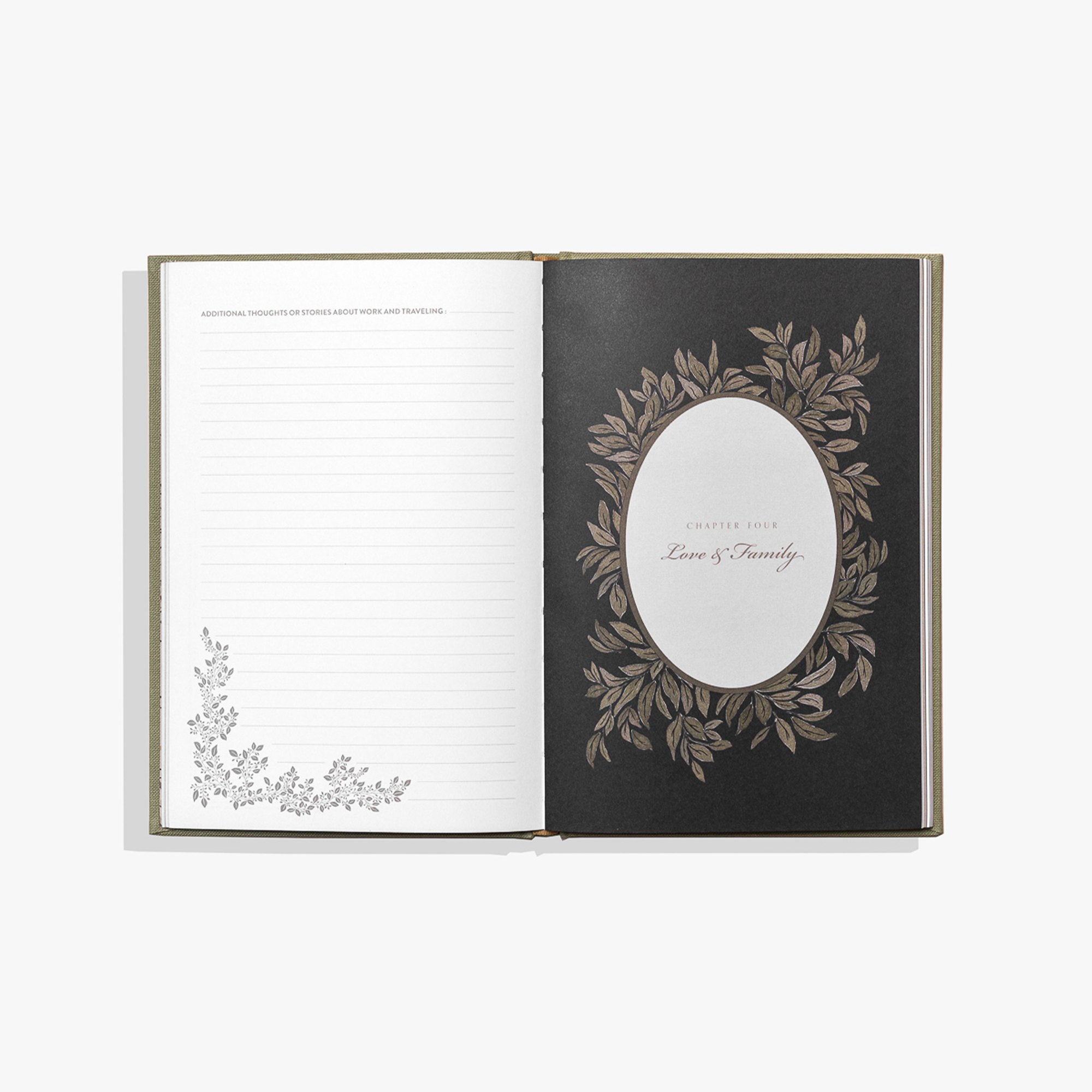 A black and gold Mom's Story (Gifts for Mom) with a floral design on the cover.