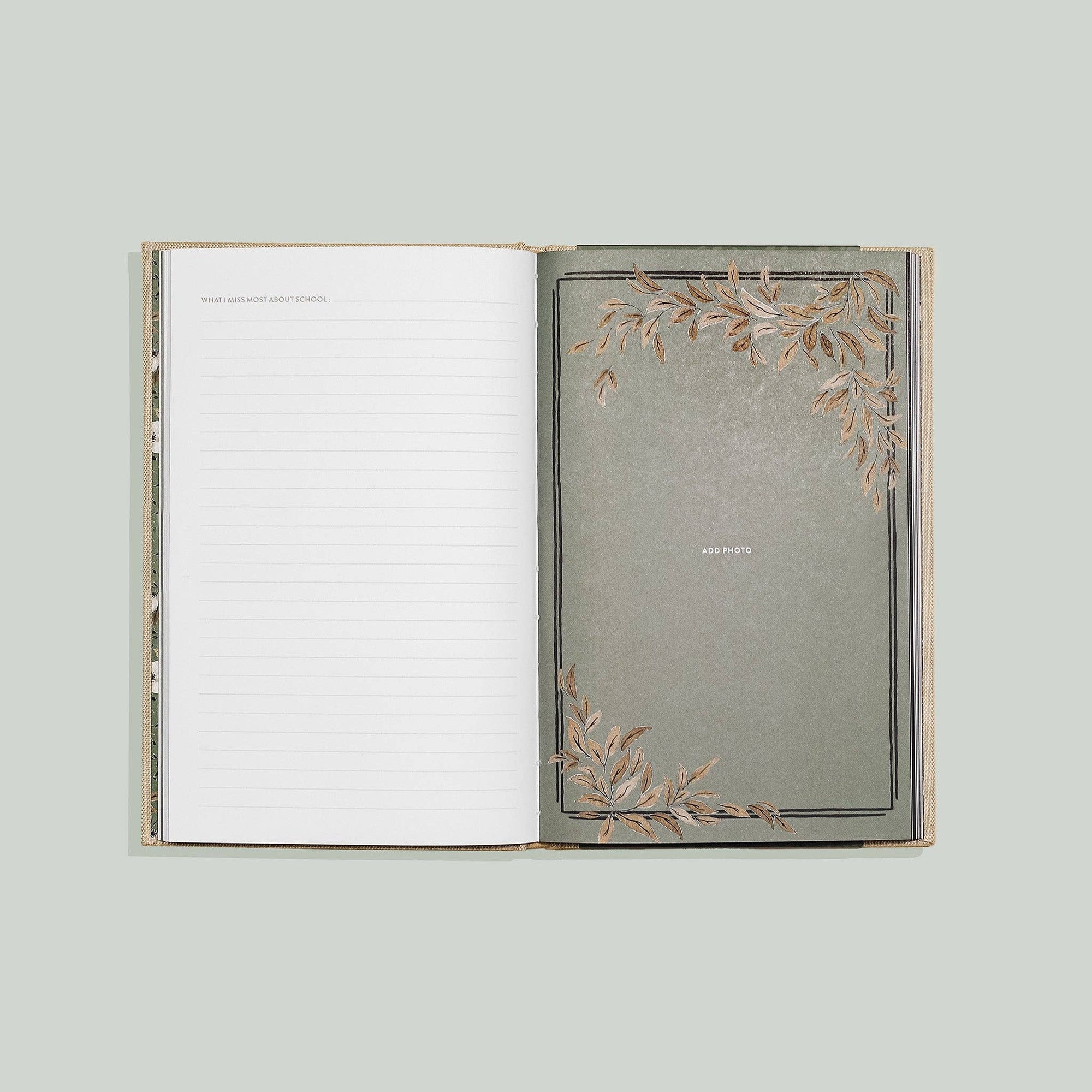 Grandma's Story: A Memory and Keepsake Journal for My Family with a green cover and leaves on it, perfect as a heartfelt gift for grandma.
