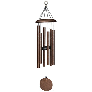 A budget-friendly 27" Windchime Corinthian Bells® enhances the décor with its compact size and hangs gracefully on a white background.