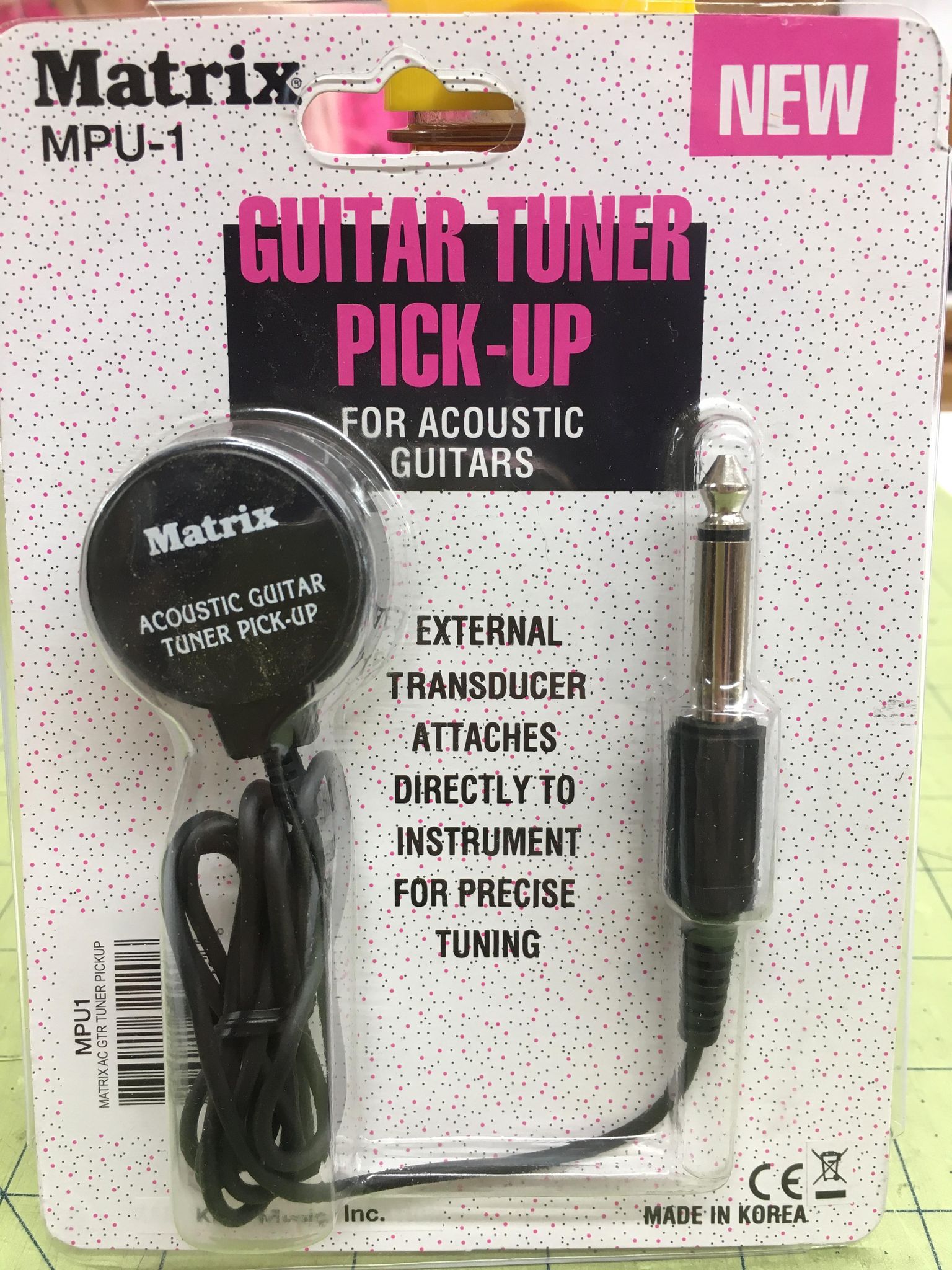 A package of a matrix guitar pick up.