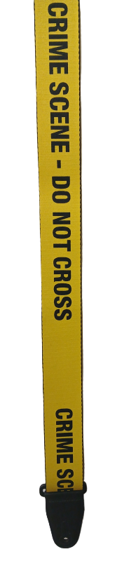 Yellow crime scene tape with 'Crime Scene - Do Not Cross' text.