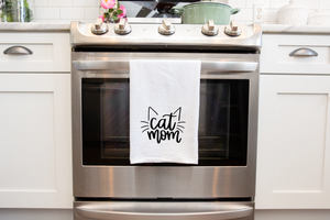 A Cat Mom Tea Towel - the perfect gift!