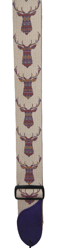 Pink Deer Head Guitar Strap