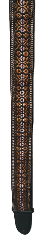 Orange Brown Hootenanny Guitar Strap
