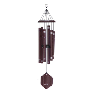 A high-quality 32" Windchime Arabesque® hanging on a white background, boasting an elegant design.