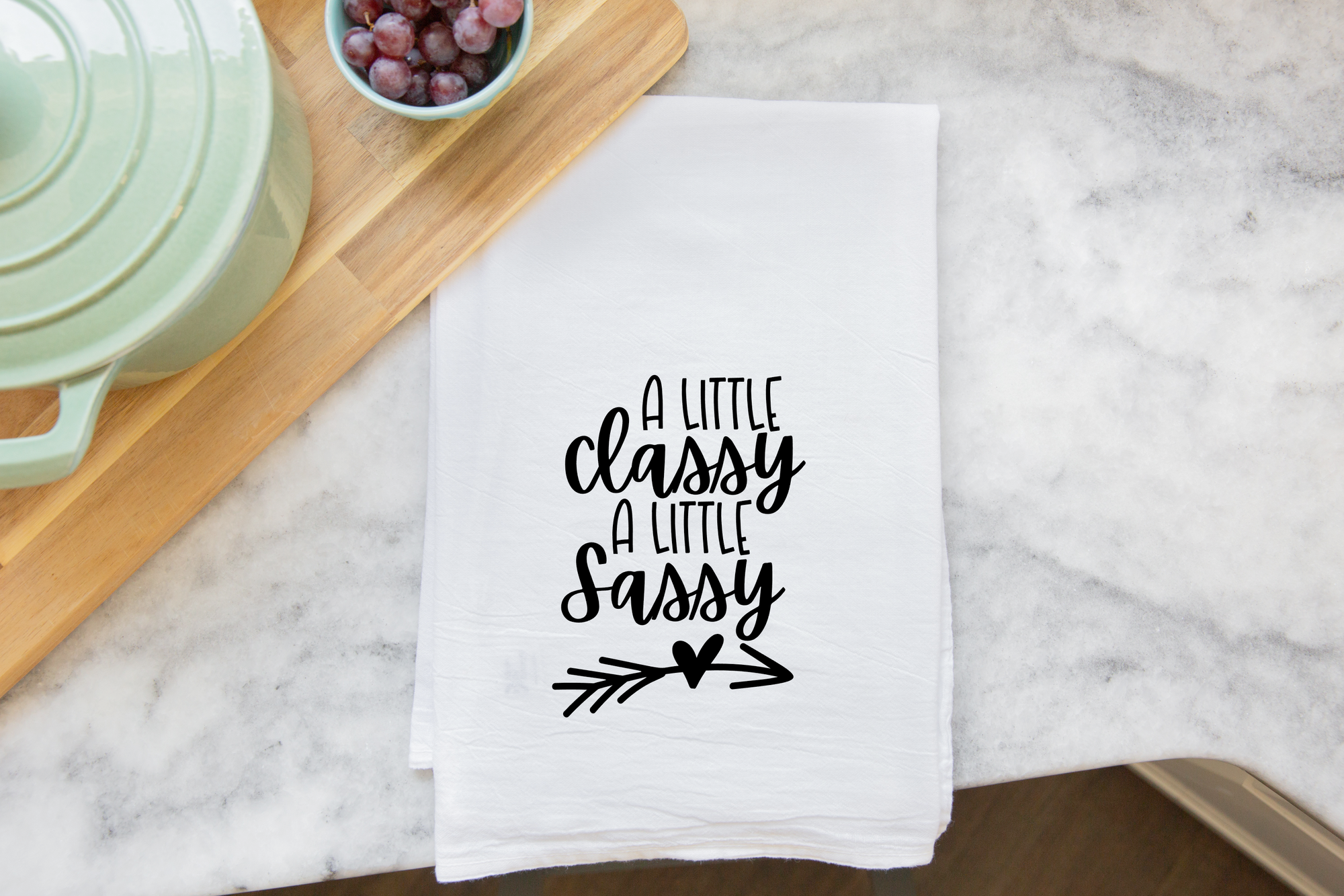 A Classy Sassy tea towel.