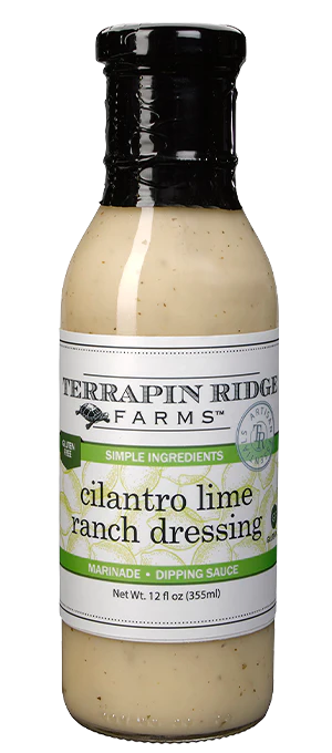 Terrapin Ridge Cilantro Lime Ranch Dressing offers a gluten-free Terrapin Ridge Cilantro Lime Ranch Dressing, perfect for adding a Southwestern twist to your salads.