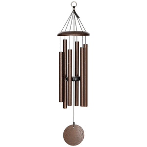A Corinthian Bells® 30-inch wind chime with a ball, perfect for a small patio or balcony.