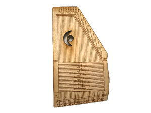 The Autoharp Wooden Pin features metal strings and a crescent-shaped sound hole, displayed against a plain background.