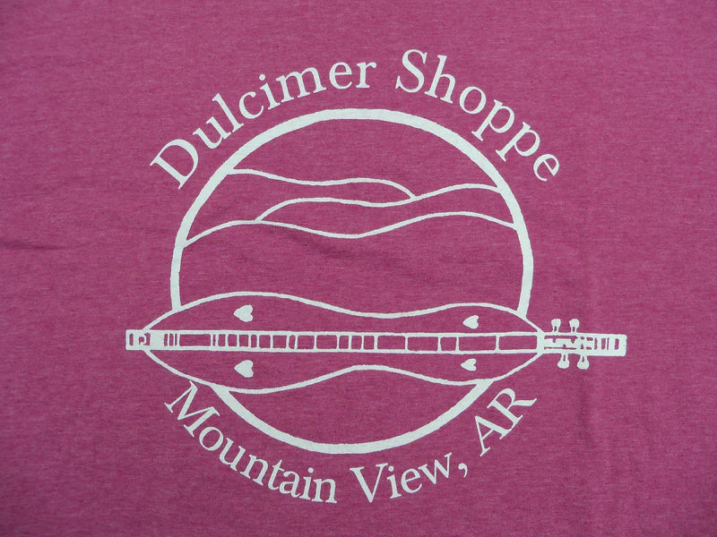 Dulcimer shoppe mountain view shirts available in a variety of colors and sizes.