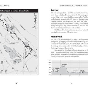 A Five-Star Trails: Ozarks map of hiking trails in the Ozark Mountain region and a map of hiking trails in a national forest.
