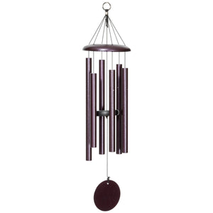 A Corinthian Bells® 30-inch windchime with a circle, perfect for a balcony or small patio space.