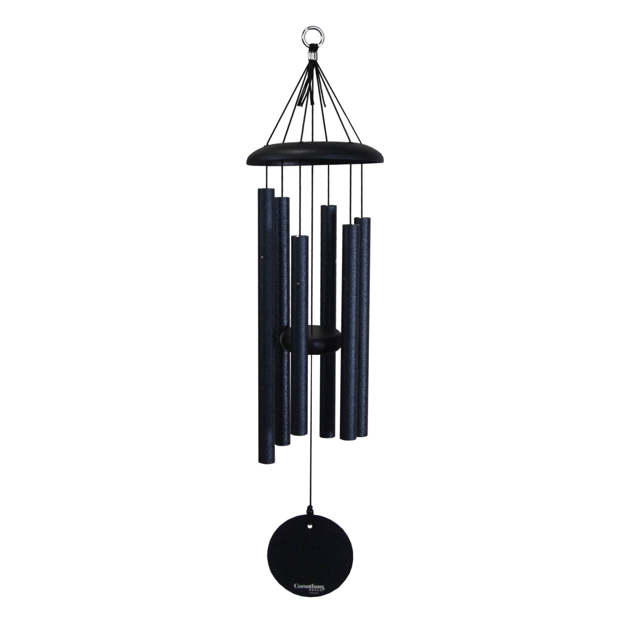 A compact-sized, budget-friendly 27" Windchime Corinthian Bells® hanging gracefully on a white background.