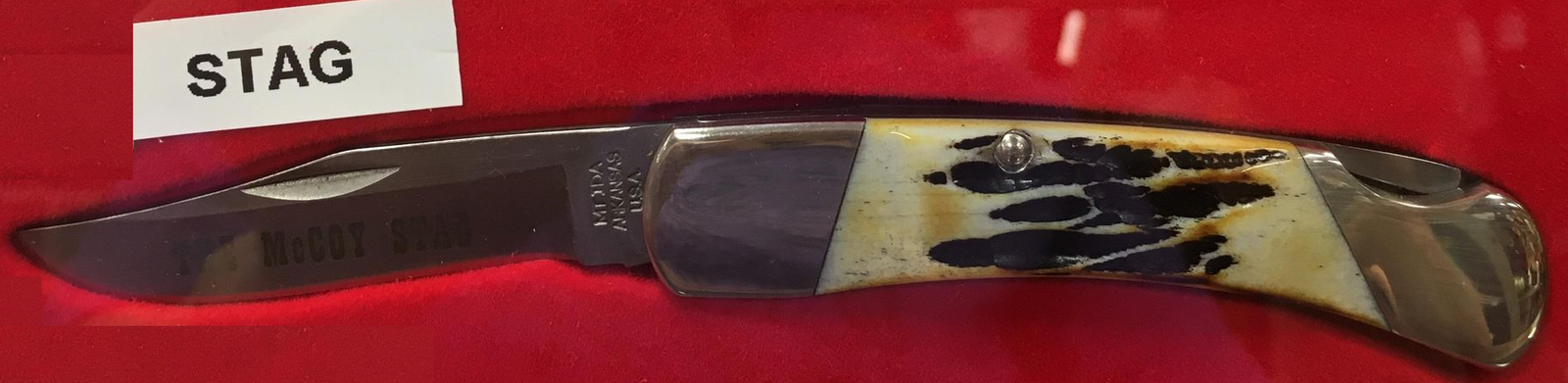 A lock back knife with a McCoy Stag handle.