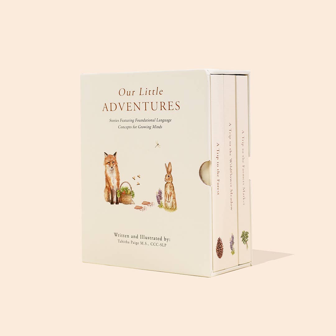 Our Little Adventures Box Set promotes language development through little adventures.