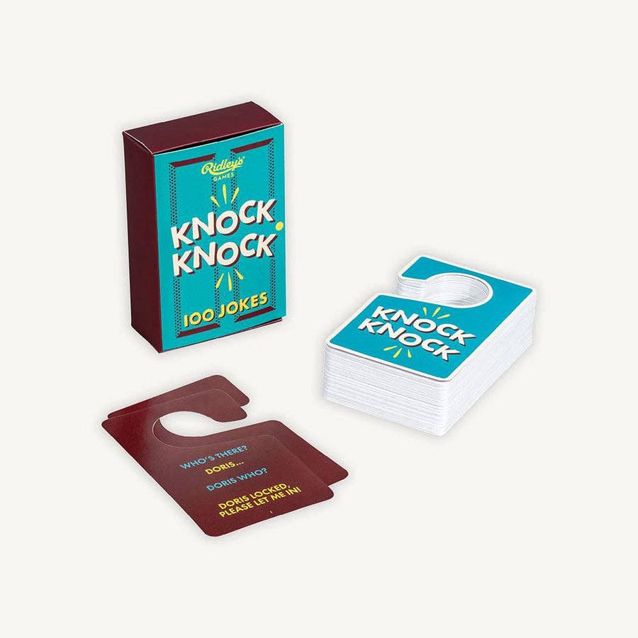 A box of 100 Knock Knock Jokes for kids.