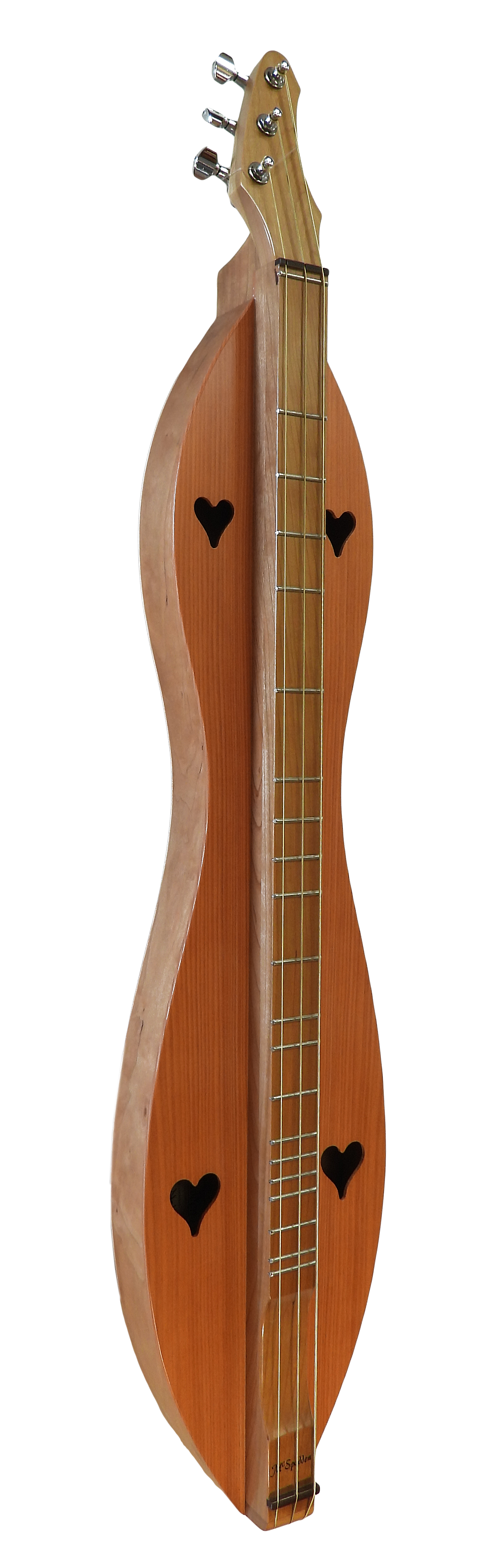3 String Bass Flathead Hourglass Dulcimer Cherry back and sides Redwood Top 3FHCR