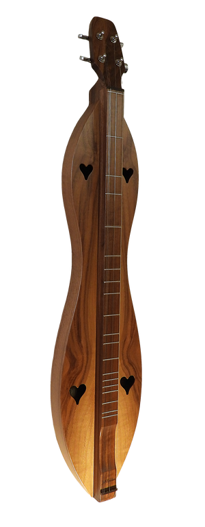 The 4FHWW is an acoustic guitar with a wooden body, accompanied by a padded Navy nylon case.