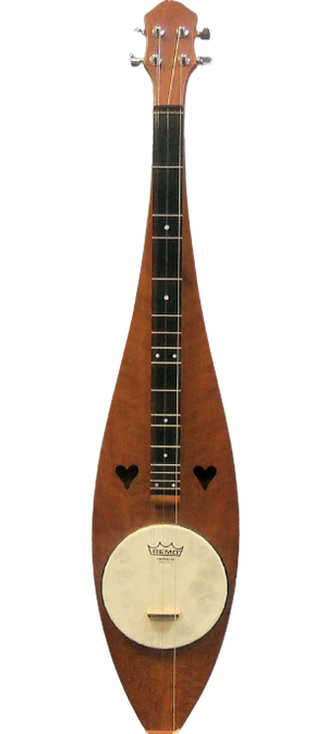 Dulci-Banjo Flathead Cherry back, sides and top (4FJCC) Image shown with upgraded Ebony Fretboard