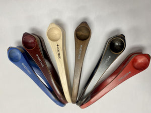 A group of Heritage Musical Spoons Small in different colors, handmade in Canada.