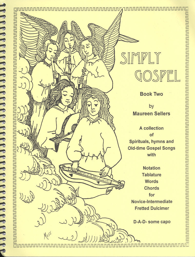 A book titled "Simply Gospel II - by Maureen Sellers," a collection of spirituals and hymns.