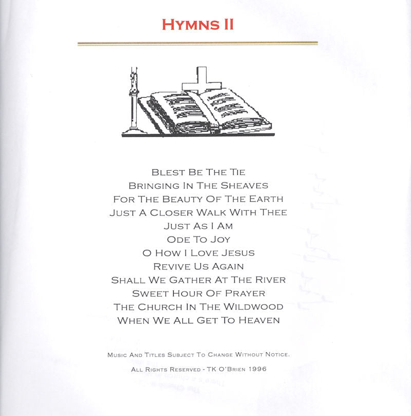 Hymns II Lap Harp Packet - Keywords