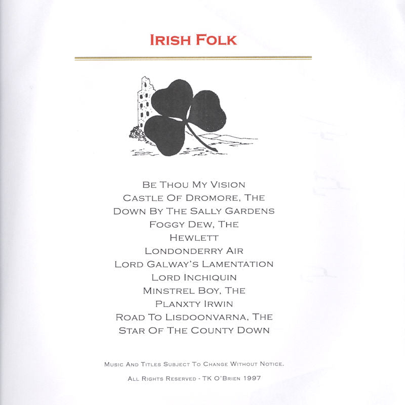 This Irish Folk Lap Harp Packet (Item 1135) is a must-have for any lover of traditional Irish music. Perfectly suited for playing on the Folk Lap Harp, it contains a