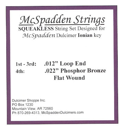 Ms spade squeakless string set for Ionian tuning - flat wound - brown.