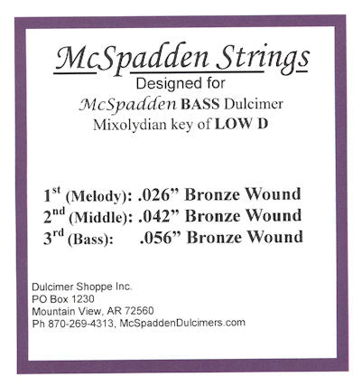 Ms. Spaden Bass String Set offers a high-quality Bass Dulcimer String Set that is perfect for musicians looking to play in the Mixolydian key. These strings are specifically designed for the low.