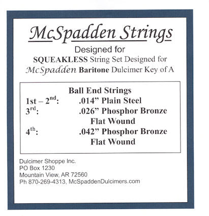 Dulcimer String Set Squeakless Strings Baritone Dulcimer - A-E-A, Ball End - The Dulcimer ...