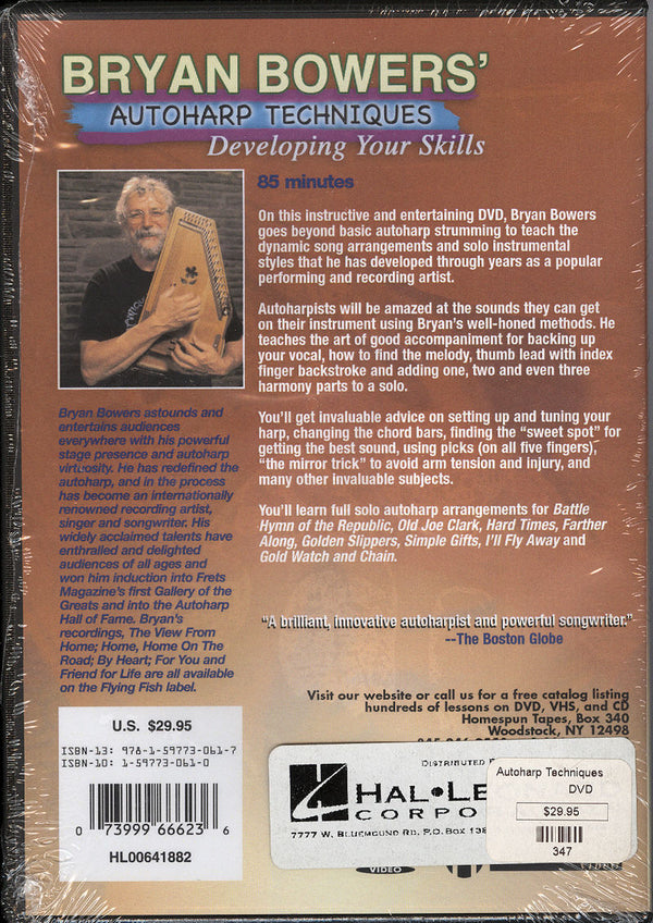 Autoharp Techniques DVD by Bryan Bowers The Dulcimer Shoppe