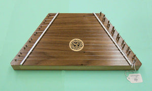 A Lap Harp Walnut with Celtic Knot