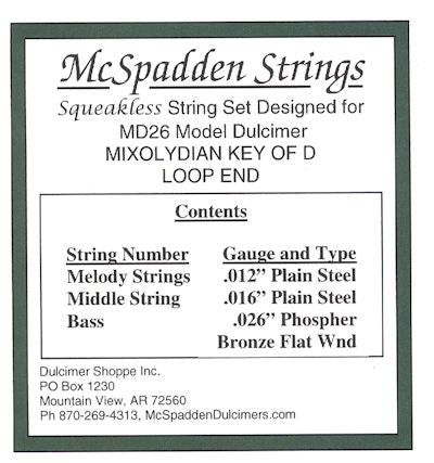 Dulcimer String Set Squeakless 26