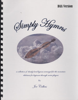 The cover of Simply Hymns D-A-A - by Joe Collins, featuring Joe Collins's iconic melodies and beautiful chord changes.