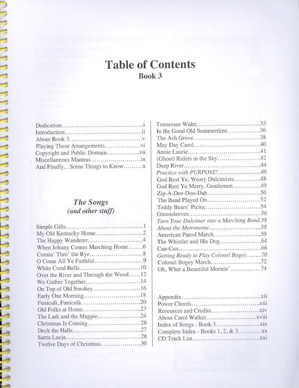 DNA* Dulcimer Ditties, Book 3 by Carol Walker The Dulcimer Shoppe